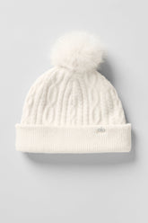 Cable Knit Winter Bliss Beanie - Ivory