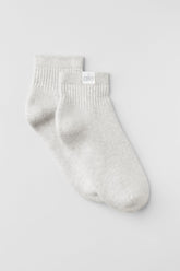 Quarter Crew Street Sock - White Heather