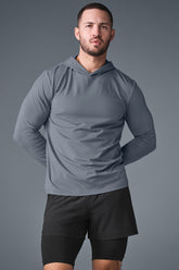 Conquer Reform Long Sleeve With Hood - Steel Grey