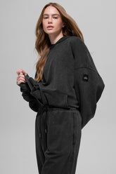 Chill Vintage Wash Hoodie - Black Wash