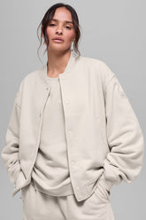 Renown Varsity Jacket - Bone
