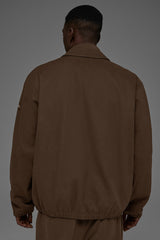 Cotton Canvas Coaches Jacket - Espresso