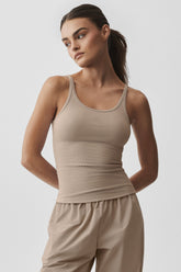 Ribbed Adore Tank - Gravel
