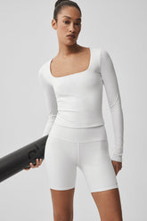 ALO Softsculpt Precision Long Sleeve - White