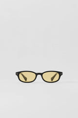 ALO Skinny Oval Sunglasses - Black/Yellow
