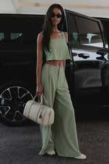 High-Waist Dreamscape Trouser (Regular) - Dune Grass