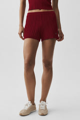 Sweater High-Waist Sunlit Short - Summer Romance Red